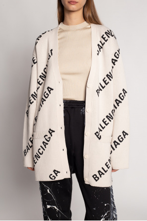 Balenciaga oversized discount logo cardigan